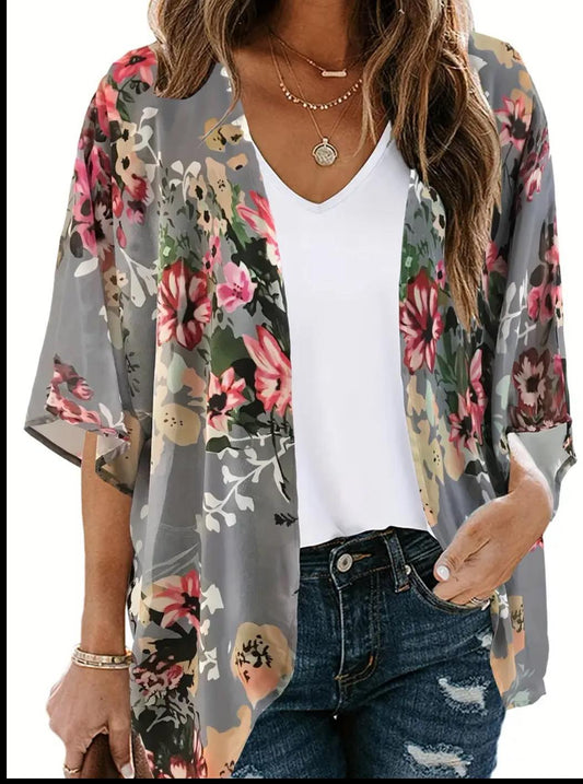 Lightweight Floral Kimono