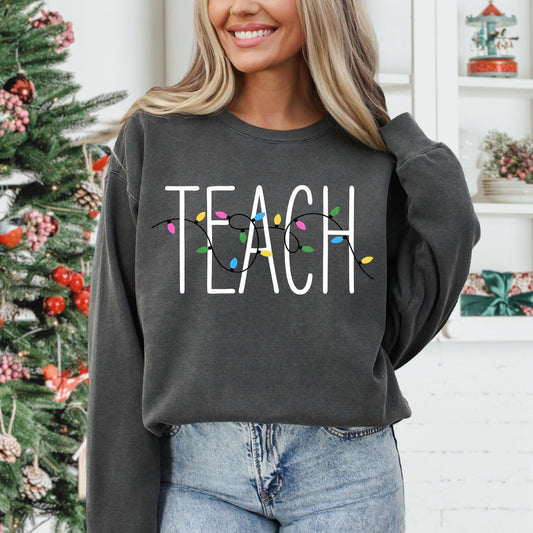 TEACH Christmas Lights Shirt: Light Up the Holidays!